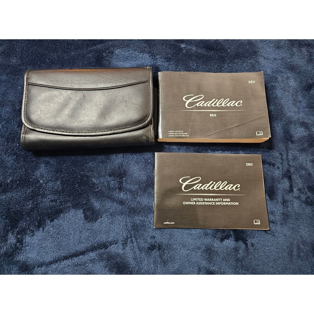 2011 Cadillac SRX owner's manual set with a leather portfolio case 2 books